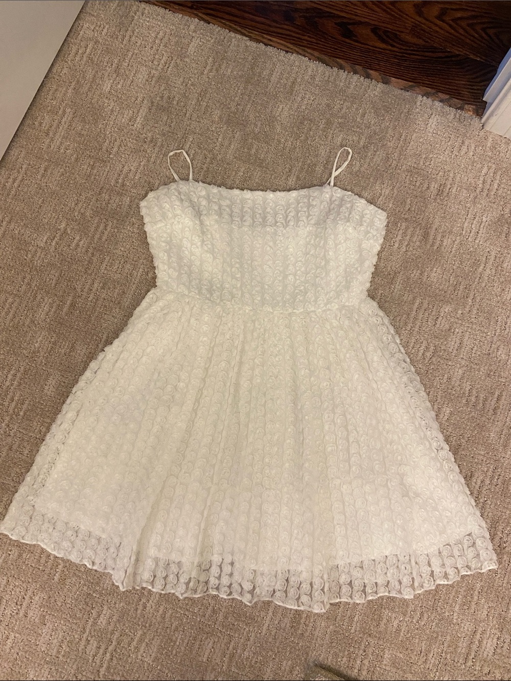 All in Favor Floral White Dress
